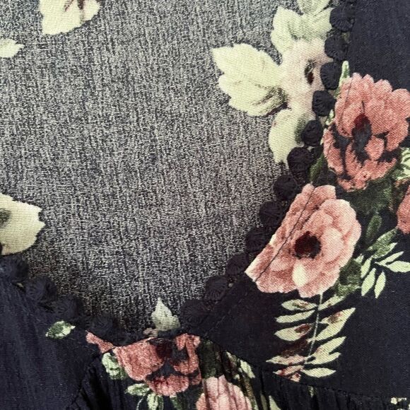 Altar’d state boho cottagecore FLORAL FLARE SLEEVE mini dress - Picture 8 of 12